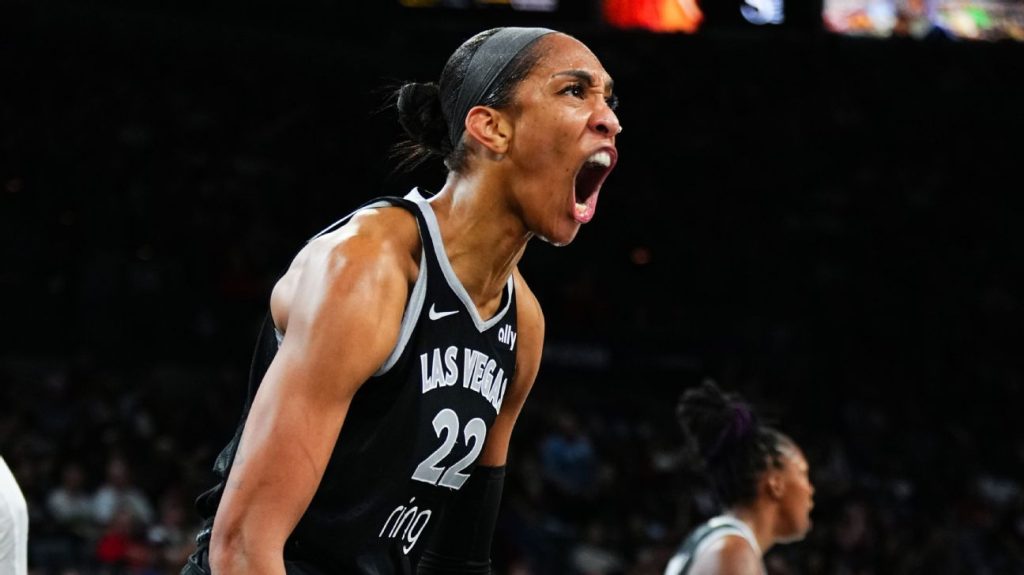 A'ja Wilson ties playoff career high with 38 as Aces advance