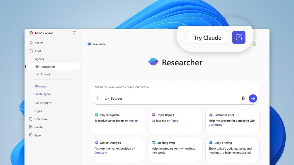 Claude, la IA de Anthropic, se suma a Microsoft 365 Copilot