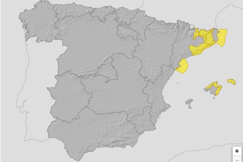 El temporal de lluvias y tormentas pone en alerta a Cataluña y Baleares