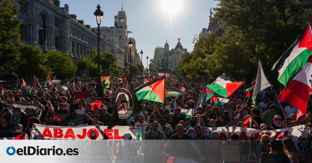 FOTOS | Las protestas contra el genocidio en Gaza que han cancelado la etapa final de La Vuelta, en imágenes