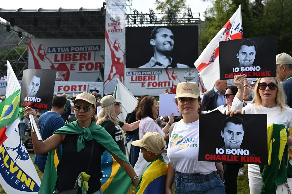 Los Patriotas por Europa se unen en torno a Salvini  y su Liga en memoria de Charlie Kirk