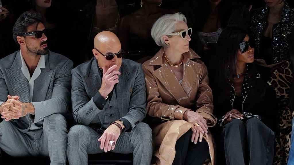 ¡Sorpresa! Miranda Priestly y Nigel se sientan en primera fila del desfile de Dolce & Gabbana en Milán